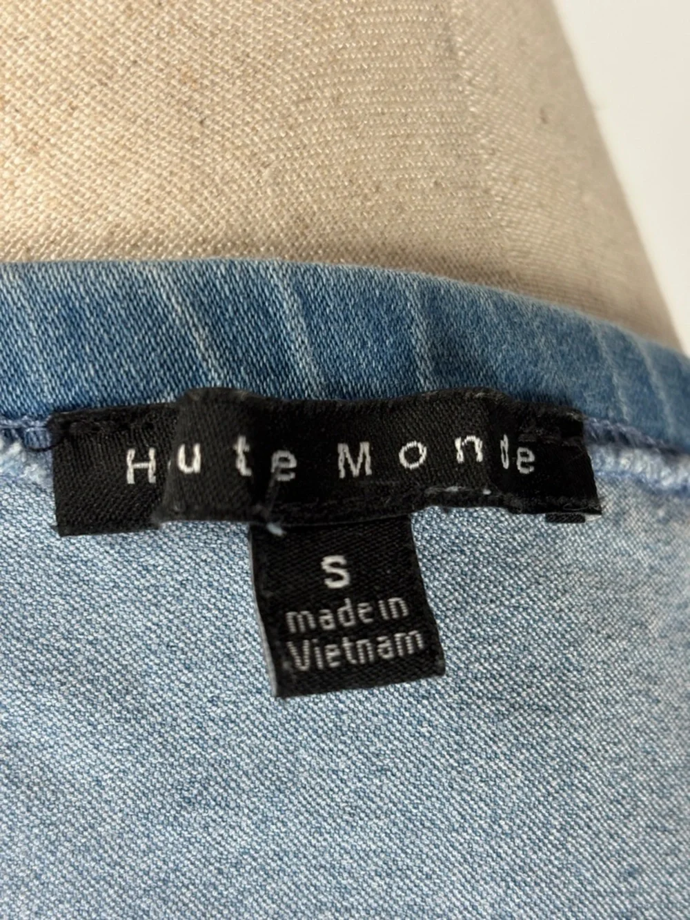 Strapless Denim Corset Mini Dress Zip Front Bodycon Small - Picture 5 of 5